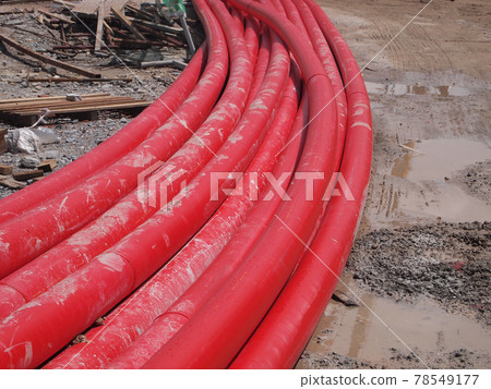 SEREMBAN, MALAYSIA -FEBRUARY 24, 2017: Underground utility and services pipe lay by workers at the construction site.   78549177