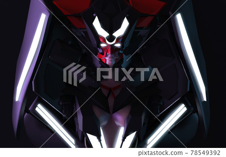 3d render illustration of alien female robot. 3d render illustration of alien female robot. 78549392