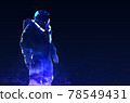 3d render illustration of double exposure astronaut in suit on planet. 78549431