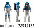 3d render illustration of isolated astronaut. 78549435