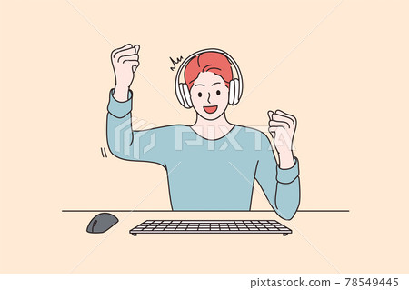 Gambling and winning victory concept. 78549445