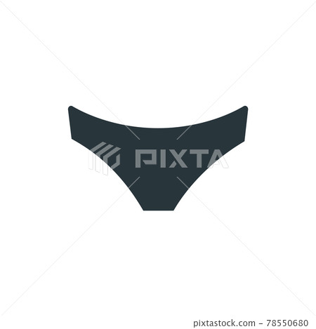 Classic thongs sign, underwear dress icon on white background Classic thongs sign, underwear dress icon on white background 78550680