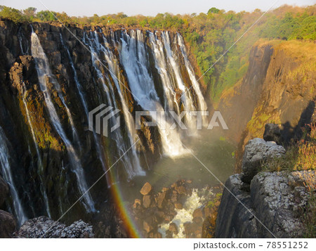 Victoria Falls, one of the three largest waterfalls in the world, located in Zambia, Africa 78551252