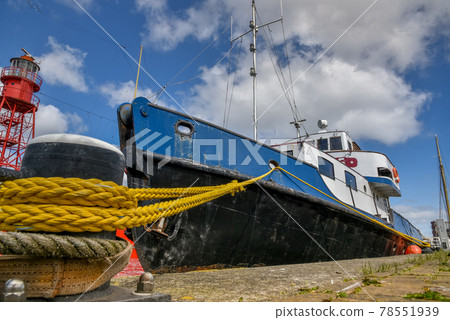 Den Helder, the Netherlands. The boats and warehouses of the former shipyard Willems in Den Helder, the Netherlands 78551939