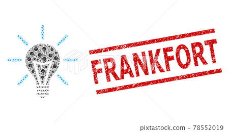 Electric Light Recursion Composition of Electric Light Items and Distress Frankfort Seal Stamp 78552019