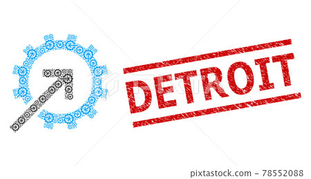 Cog Integration Recursion Mosaic of Cog Integration Items and Textured Detroit Seal Cog Integration Recursion Mosaic of Cog Integration Items and Textured Detroit Seal 78552088