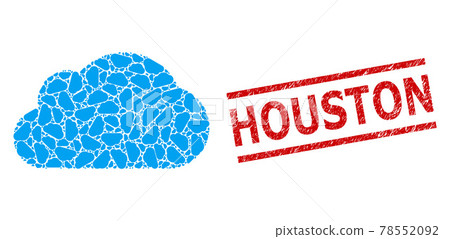 Cloud Recursive Collage of Cloud Items and Grunge Houston Seal Cloud Recursive Collage of Cloud Items and Grunge Houston Seal 78552092