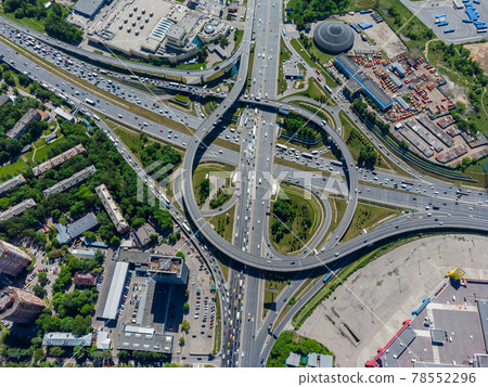 Multilevel junction in modern city Multilevel junction in modern city 78552296