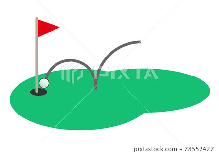 高爾夫中奇蹟般的一桿進洞的插圖,這是一種愛好 高爾夫中奇蹟般的一桿進洞的插圖,這是一種愛好 78552427