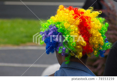 Colorful hair at the annual gay parade in Graz, Austria 78553159
