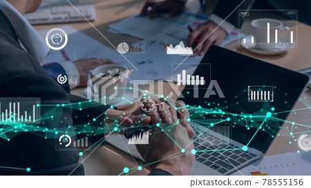 Creative visual of business data analyzing technology Creative visual of business data analyzing technology 78555156