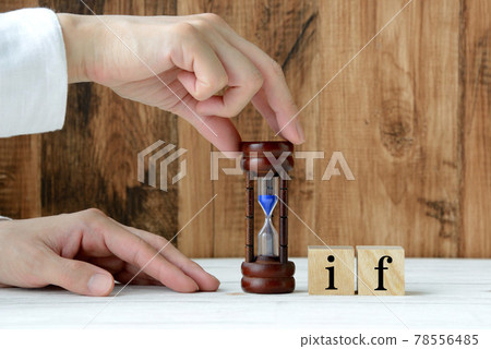 Hands of a person looking back on the past 78556485