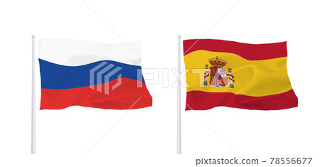 俄羅斯和西班牙國旗 78556677
