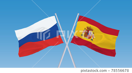 俄羅斯和西班牙國旗 78556678