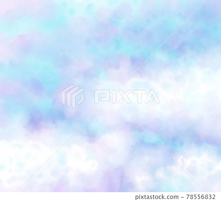 Illustration with a faint cloud in the blue and pink sky 78556832