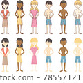 Illustrations of various races that are hungry and in trouble 78557121