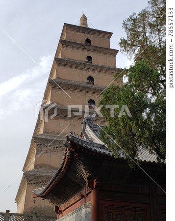 Giant Wild Goose Pagoda up close Giant Wild Goose Pagoda up close 78557133