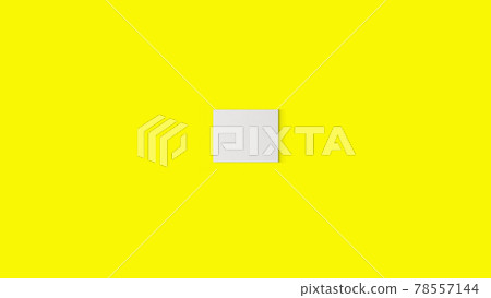 3d rendering hanging empty blank white canvas isolated on yellow background. 78557144