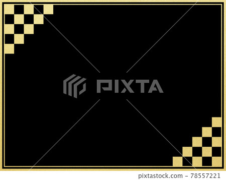 Simple gold and black Japanese style frame 78557221