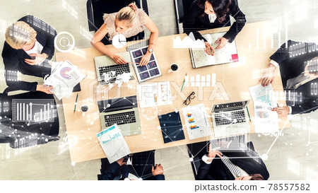 Creative visual of business people in corporate staff meeting Creative visual of business people in corporate staff meeting 78557582