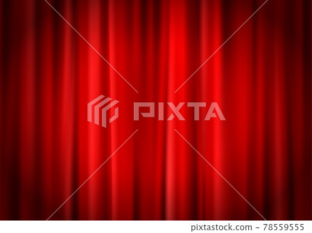 Illustration material of red curtain in the spotlight (with vector) 78559555
