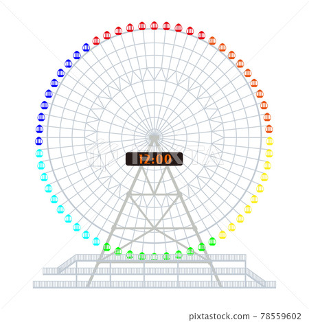 Vector illustration of colorful ferris wheel Vector illustration of colorful ferris wheel 78559602