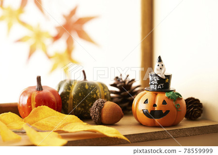 Halloween image on the windowsill 78559999