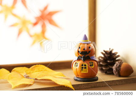 Halloween image on the windowsill 78560000