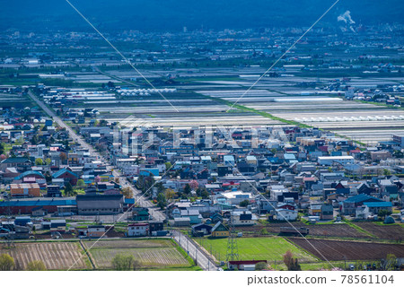 View from Tomayama Observatory in Toma Town in Spring 78561104