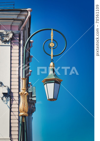 Beautiful vintage street lamp on the street of St. Petersburg Beautiful vintage street lamp on the street of St. Petersburg 78561109