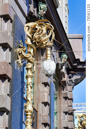 Beautiful vintage street lamp on the street of St. Petersburg Beautiful vintage street lamp on the street of St. Petersburg 78561110