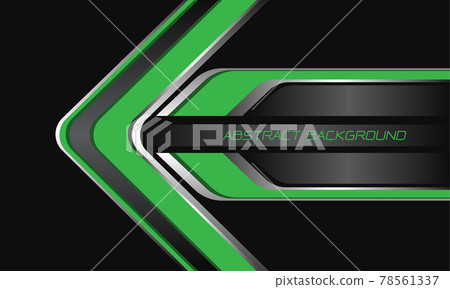 Abstract green grey silver arrow direction on black design modern luxury futuristic technology background vector illustration. Abstract green grey silver arrow direction on black design modern luxury futuristic technology background vector illustration. 78561337
