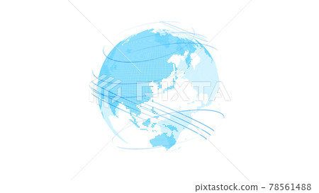 Blue digital network image white background Blue digital network image white background 78561488