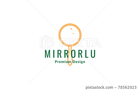 lines hipster hand mirror logo vector icon illustration design 78562023
