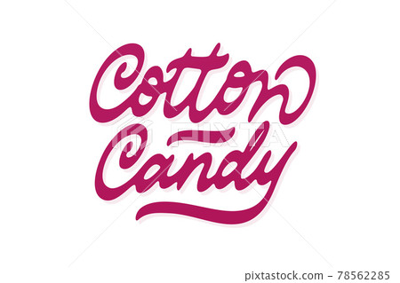 Cotton Candy vector lettering 78562285