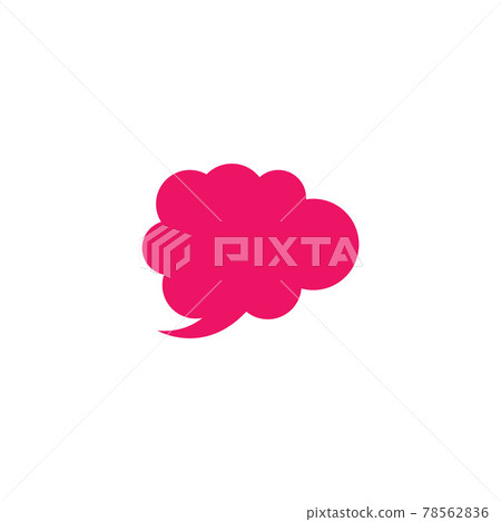 Vector speech bubbles in flat design icon - Stock Illustration ...