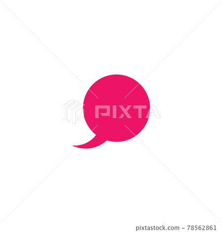 Vector speech bubbles in flat design icon - Stock Illustration ...
