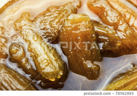 Rhubarb jam in glass bowl,close up Rhubarb jam in glass bowl,close up 78562893