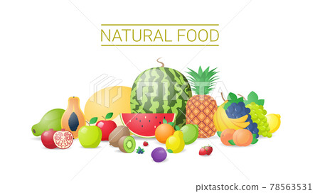 various fresh juicy fruits composition healthy natural food concept horizontal various fresh juicy fruits composition healthy natural food concept horizontal 78563531
