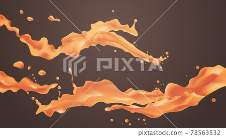 orange liquid splashes realistic drops and splashes on brown background fruits juice splashing concept horizontal orange liquid splashes realistic drops and splashes on brown background fruits juice splashing concept horizontal 78563532