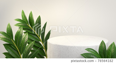 Luxury Minimal White Marble Stage Platform, Summer Green Tropic Plant, Abstract Background 3d Rendering Luxury Minimal White Marble Stage Platform, Summer Green Tropic Plant, Abstract Background 3d Rendering 78564182