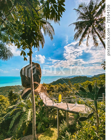 Aerial view of the beach in koh Samui, Thailand, south east Asia 78564336