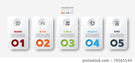 Infographic business template with step or option design. 78565544
