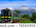 Mt. Yotei and the train 78565959