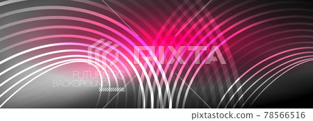 Dark abstract background with glowing neon circles. Trendy layout template for business or technology presentation, internet poster or web brochure cover, wallpaper 78566516
