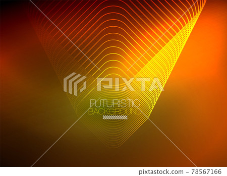 Neon color square shape lines abstract background. Shiny magic energy and motion concept, vector abstract wallpaper background Neon color square shape lines abstract background. Shiny magic energy and motion concept, vector abstract wallpaper background 78567166