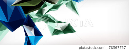 Vector 3d triangles and pyramids abstract background for business or technology presentations, internet posters or web brochure covers 78567737