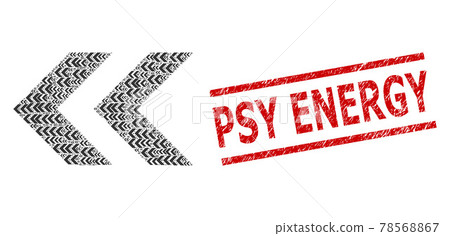 Shift Left Recursion Composition of Shift Left Icons and Distress Psy Energy Seal 78568867