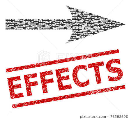 Sharp Arrow Right Recursive Mosaic of Sharp Arrow Right Items and Scratched Effects Seal Stamp 78568898