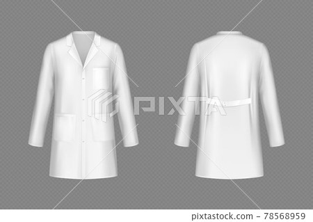Vector white doctor coat, medical uniform 78568959